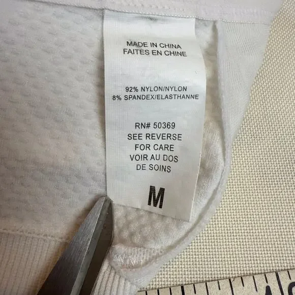 Women's White Jockey Racerback Sports Bra Molded Cup Adjustable Straps Medium - Picture 7 of 16